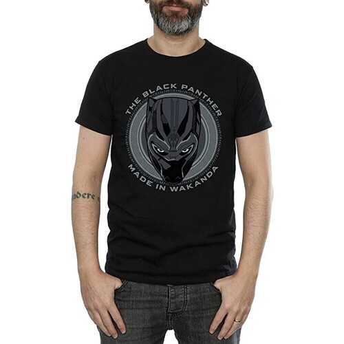 textil Hombre Camisetas manga larga Black Panther BI407 Negro