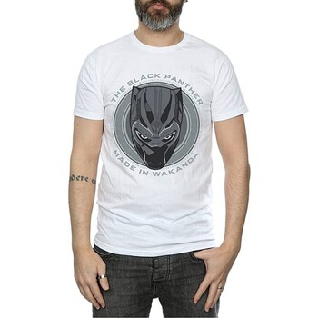 textil Hombre Camisetas manga larga Black Panther BI407 Blanco