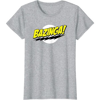 textil Mujer Camisetas manga larga The Big Bang Theory Bazinga Gris