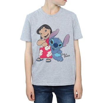 textil Niño Camisetas manga corta Lilo & Stitch Classic Gris