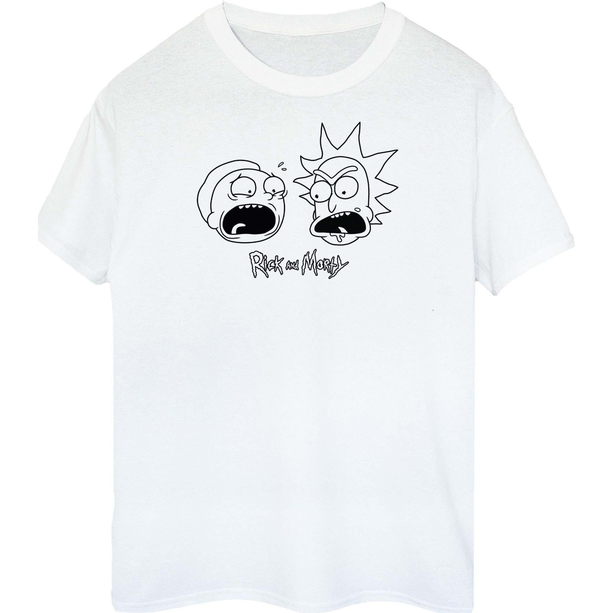 textil Hombre Camisetas manga larga Rick And Morty BI629 Blanco