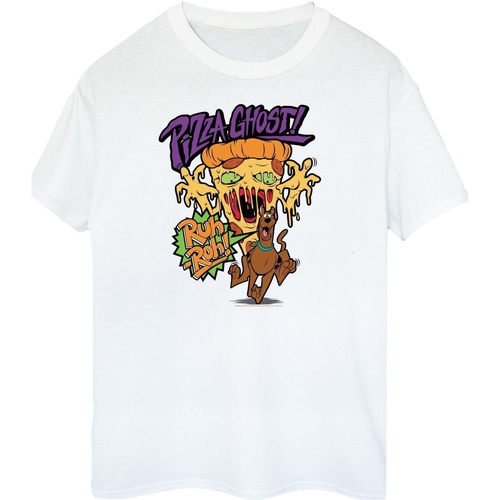 textil Hombre Camisetas manga larga Scooby Doo Pizza Ghost Blanco