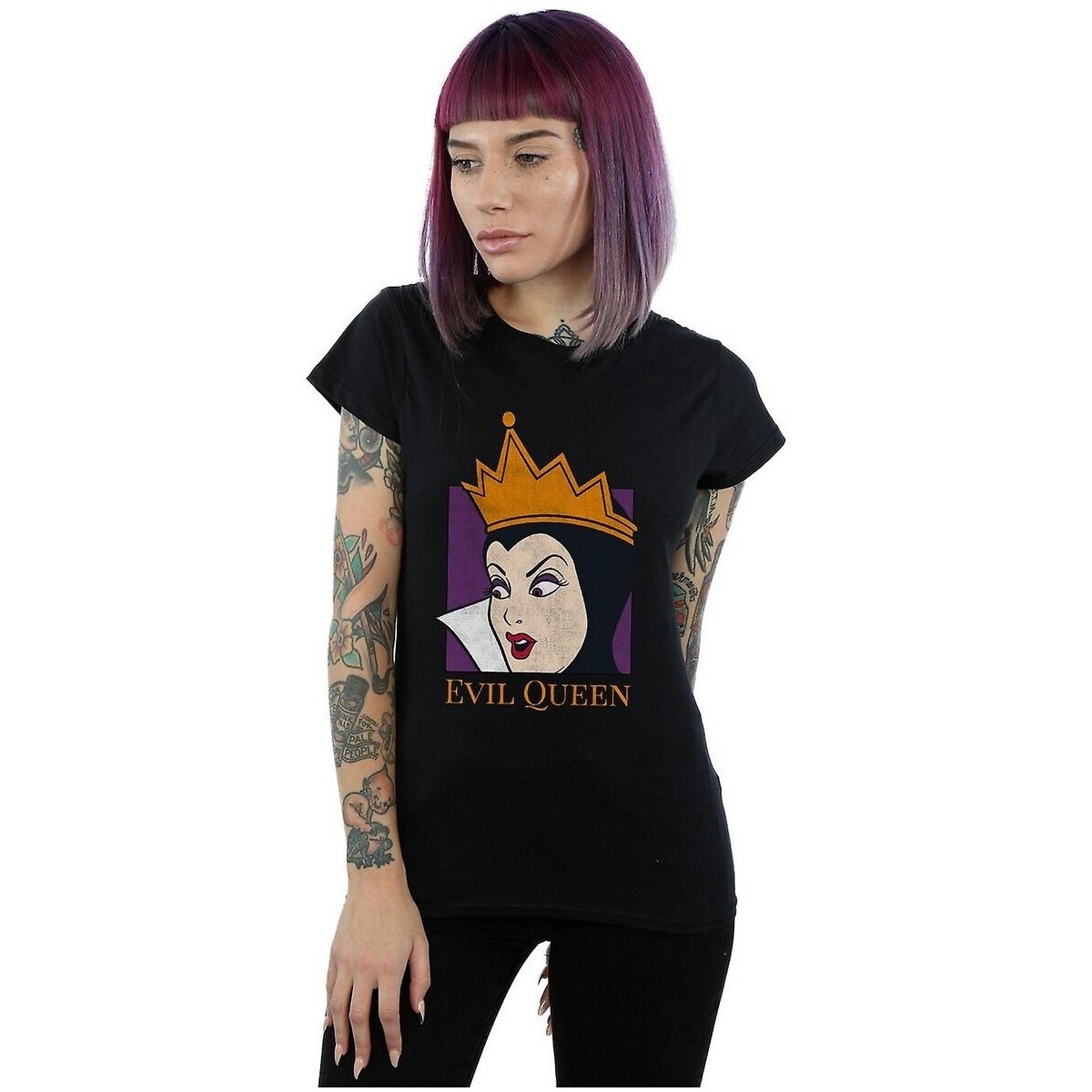 textil Mujer Camisetas manga larga Snow White And The Seven Dwarfs BI814 Negro