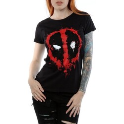 textil Mujer Camisetas manga larga Deadpool BI817 Negro