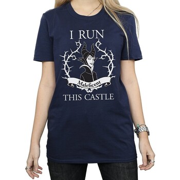textil Mujer Camisetas manga larga Maleficent I Run This Castle Azul