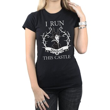 textil Mujer Camisetas manga larga Maleficent I Run This Castle Negro