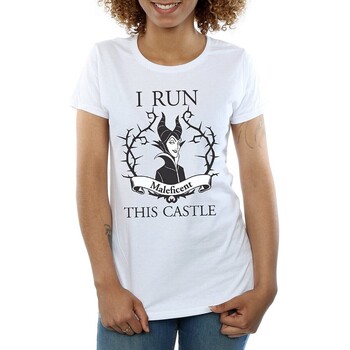 textil Mujer Camisetas manga larga Maleficent I Run This Castle Blanco