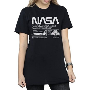 textil Mujer Camisetas manga larga Nasa Space Shuttle Negro