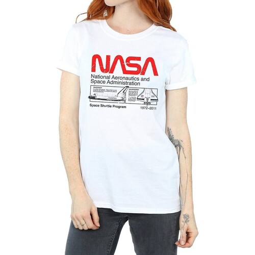 textil Mujer Camisetas manga larga Nasa Space Shuttle Blanco