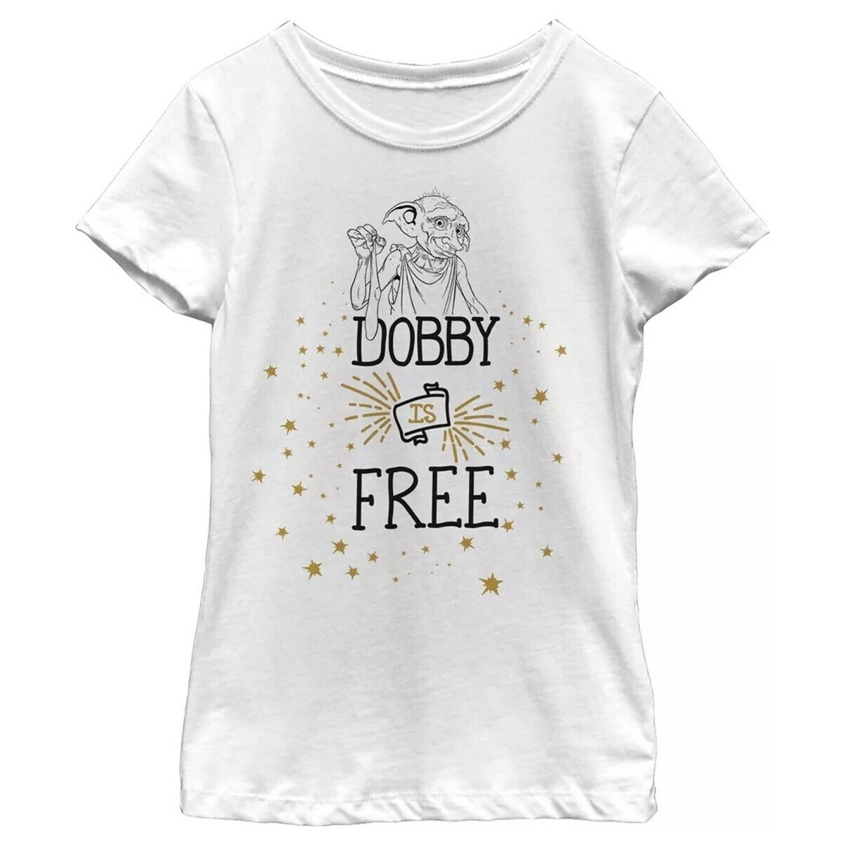 textil Niña Camisetas manga larga Harry Potter Dobby Is Free Blanco