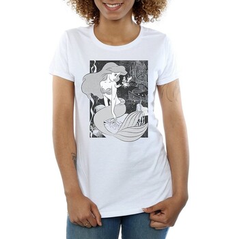 textil Mujer Camisetas manga larga The Little Mermaid BI959 Blanco