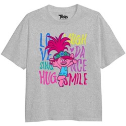 textil Niña Camisetas manga larga Trolls Love Laugh Sing Gris