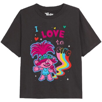 textil Niña Camisetas manga larga Trolls I Love To Sing Multicolor