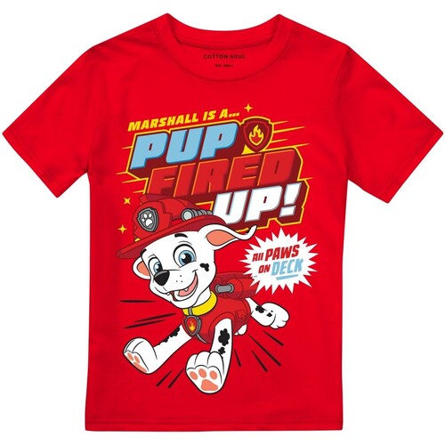textil Niño Camisetas manga larga Paw Patrol Pup Fired Up Rojo