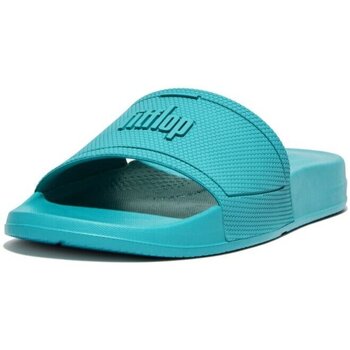 Zapatos Mujer Zuecos (Mules) FitFlop IQUSHION SLIDES TAHITI BLUE Negro