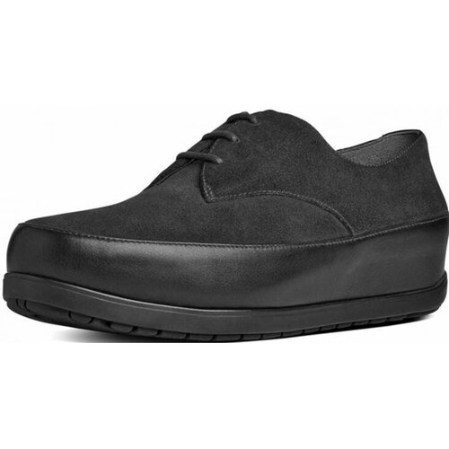 Zapatos Mujer Bailarinas-manoletinas FitFlop BEAU TM DERBY (SUEDE) All Black Negro