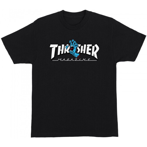 textil Hombre Tops y Camisetas Santa Cruz T-shirt thrasher screaming logo ss Negro