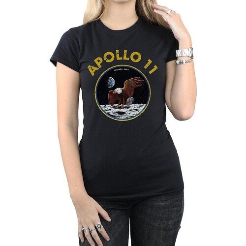 textil Mujer Camisetas manga larga Nasa Apollo 11 Negro