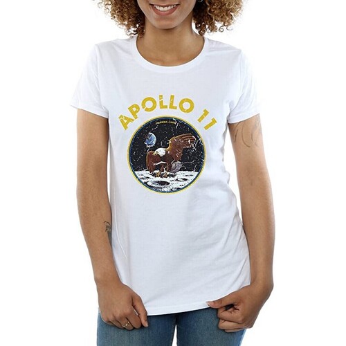 textil Mujer Camisetas manga larga Nasa Apollo 11 Blanco