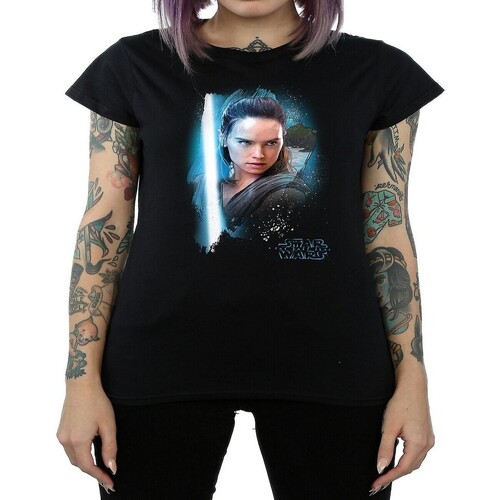 textil Mujer Camisetas manga larga Star Wars: The Last Jedi BI1109 Negro