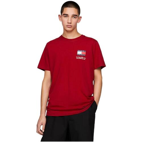 textil Hombre Camisetas manga corta Tommy Hilfiger DM0DM18263-XMO Rojo