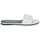 Zapatos Mujer Zuecos (Mules) Calvin Klein Jeans FLAT SANDAL SLIDE MG MET Blanco