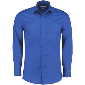 textil Hombre Camisas manga larga Kustom Kit KK142 Azul