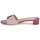 Zapatos Mujer Zuecos (Mules) Lauren Ralph Lauren FAY LOGO-SANDALS-FLAT SANDAL Violeta / Beige