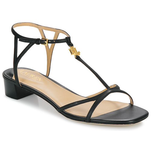 Zapatos Mujer Sandalias Lauren Ralph Lauren FALLON-SANDALS-FLAT SANDAL Negro