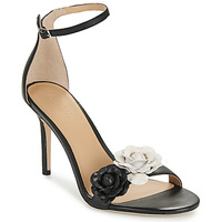 Zapatos Mujer Sandalias Lauren Ralph Lauren ALLIE FLOWER-SANDALS-HEEL SANDAL Negro / Blanco