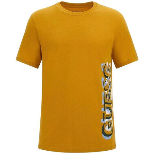 textil Hombre Camisetas manga corta Guess  Amarillo