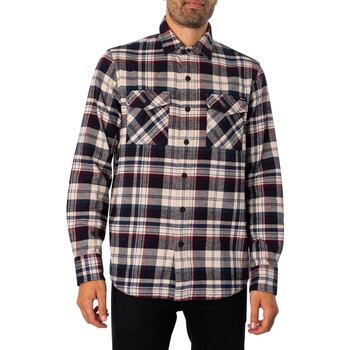 textil Hombre Camisas manga larga Replay Camisa A Cuadros Con Bolsillo En El Pecho Multicolor
