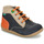 Zapatos Niños Zapatillas altas Kickers BONZIP-2 Marino / Beige / Naranja