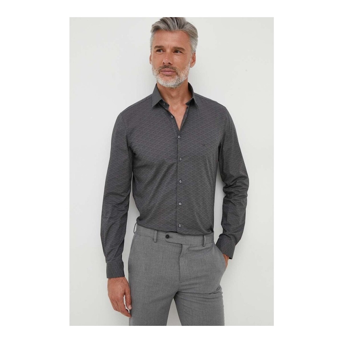 textil Hombre Camisas manga larga Calvin Klein Jeans K10K111642 Negro