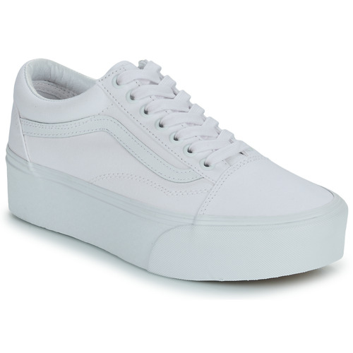 Zapatos Mujer Zapatillas bajas Vans UA Old Skool Stackform TRUE WHITE Blanco