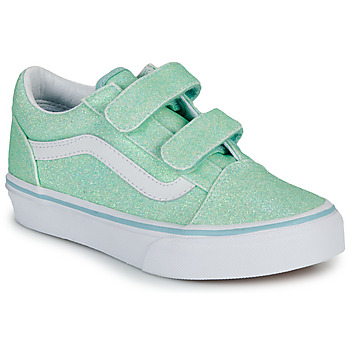 Zapatos Niña Zapatillas bajas Vans UY Old Skool V GLITTER PASTEL BLUE Verde / Azul