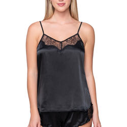 textil Mujer Tops / Blusas Luna Top camisola sin tirantes Prestige Satin  Splendida Negro