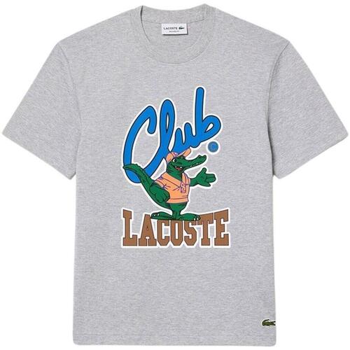 textil Camisetas manga corta Lacoste TEE-SHIRT TH1533-00 ARGENT CHINE Gris