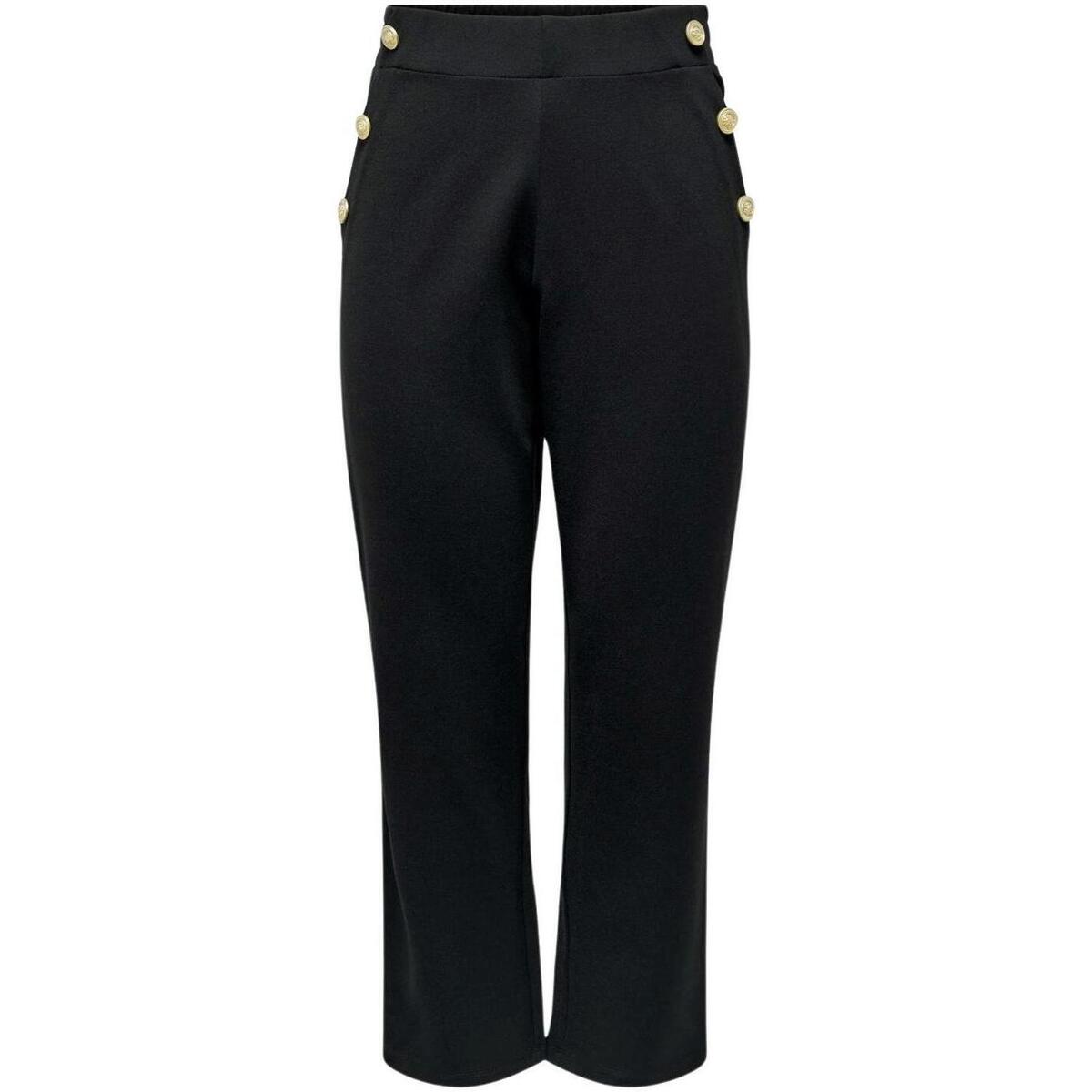 textil Mujer Pantalones Only ONLCALLY BUTTON ANCLE PANT Negro