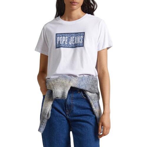 textil Mujer Tops y Camisetas Pepe jeans CAT Blanco