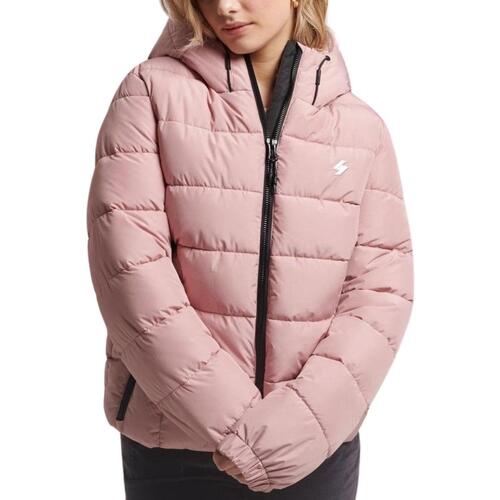 textil Mujer Abrigos Superdry HOODED SPIRIT SPORTS PUFFER Rosa