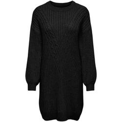 textil Mujer Vestidos Only ONLALLIE LIFE LS ONECK DRESS CC KNT Negro