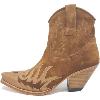 Zapatos Mujer Botas Sendra boots - Botines Cowboy Gorca con Cremallera 17728 Marrón