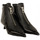 Zapatos Mujer Botas Ezzio botin combinado con cremallera frontal Negro