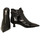 Zapatos Mujer Botas Ezzio botin combinado con cremallera frontal Negro