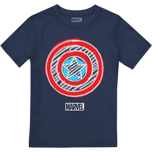 textil Niños Camisetas manga corta Captain America Shield Azul