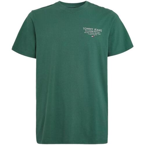textil Hombre Camisetas manga corta Tommy Hilfiger DM0DM18265-L4L Verde