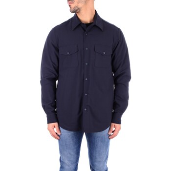textil Hombre Camisas manga larga Aspesi A CE27 V058 Azul