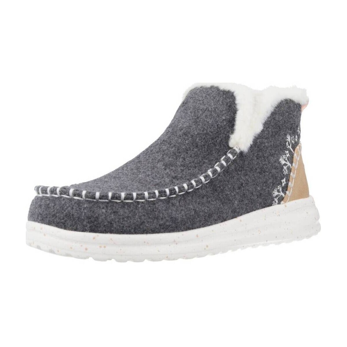Zapatos Mujer Botines HEY DUDE DENNY FAUX SHEARLING Gris