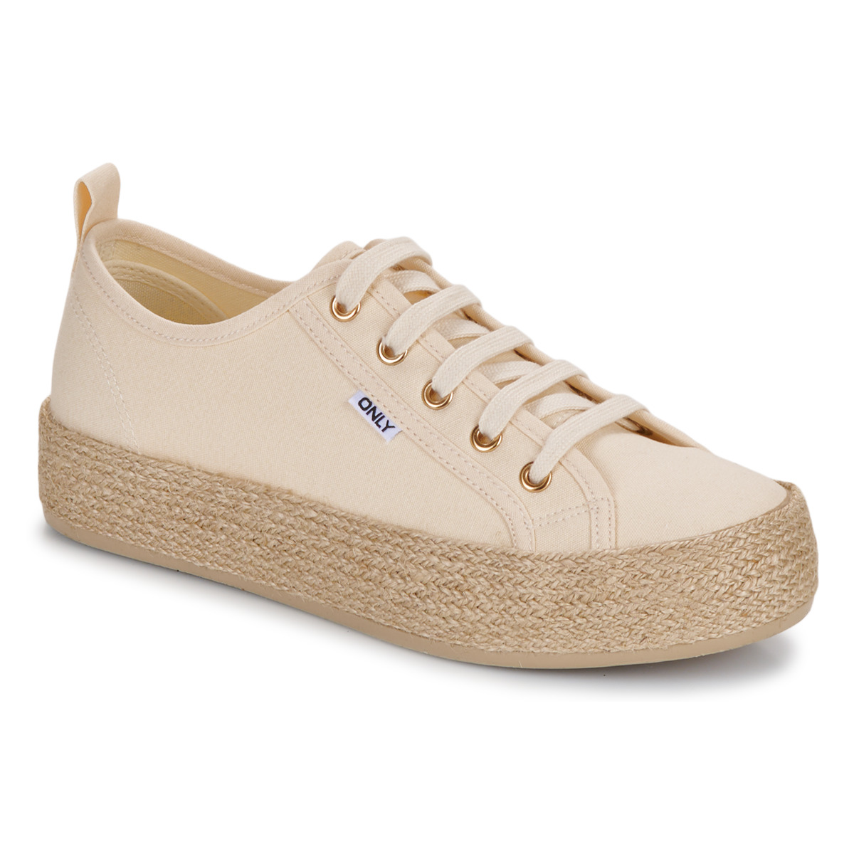 Zapatos Mujer Zapatillas bajas Only ONLIDA-1 LACE UP ESPADRILLE SNEAKER Beige